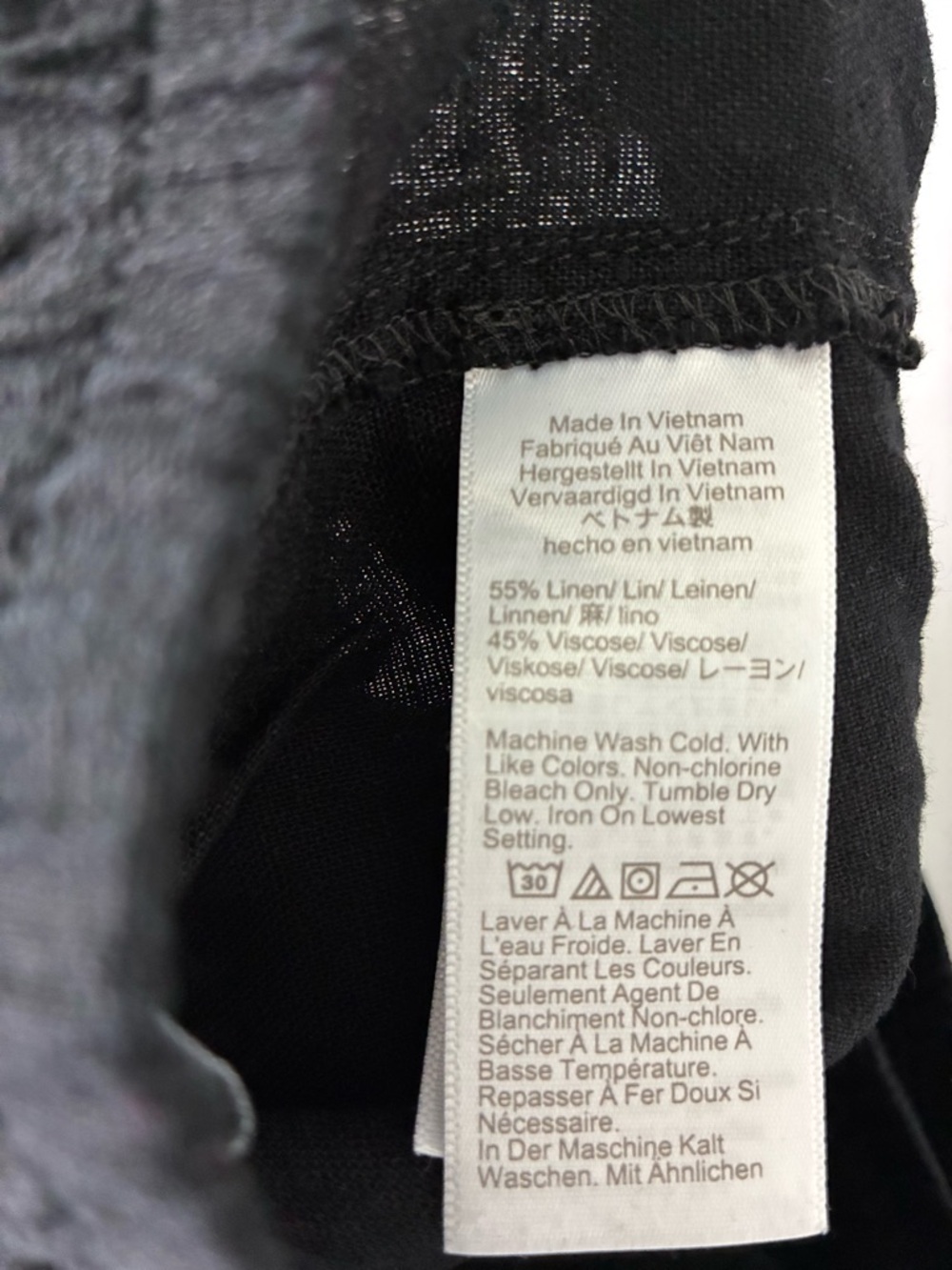 J.Crew Shorts Women’s XXL Black Linen Blend Elastic Waist Drawstring LIKE NEW! - Picture 6 of 6